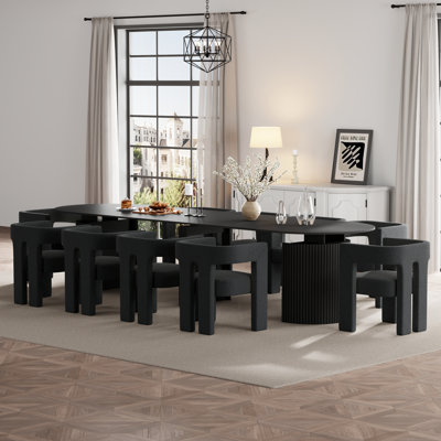Ensemble de table de salle à manger extensible et pliable pour 6 à 10 personnes