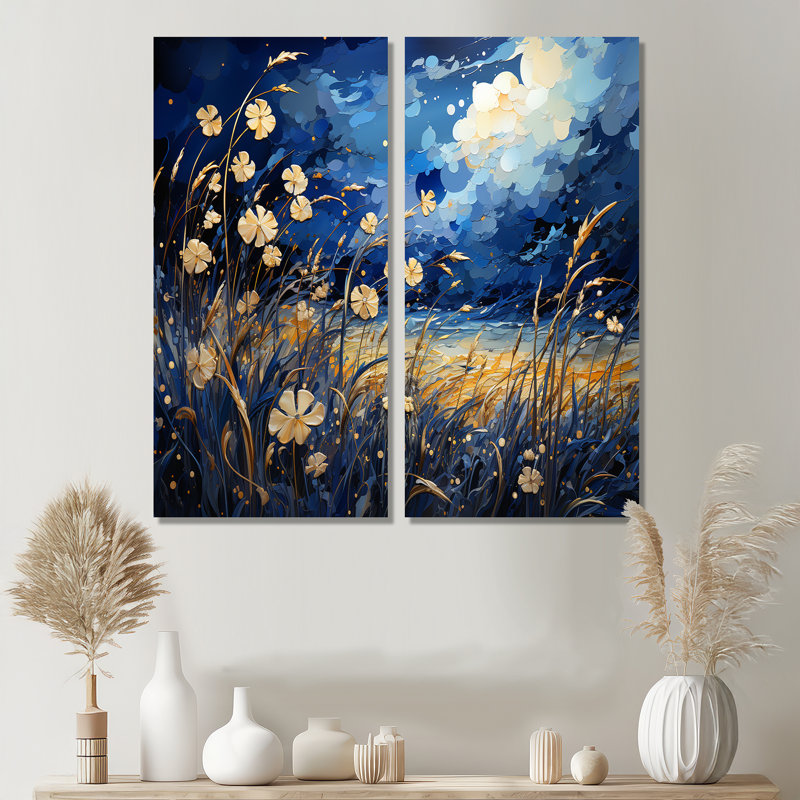 Osblek - Décoration murale traditionnelle jaune, 32" H x 32" W, Wrapped Canvas, Does Not Apply