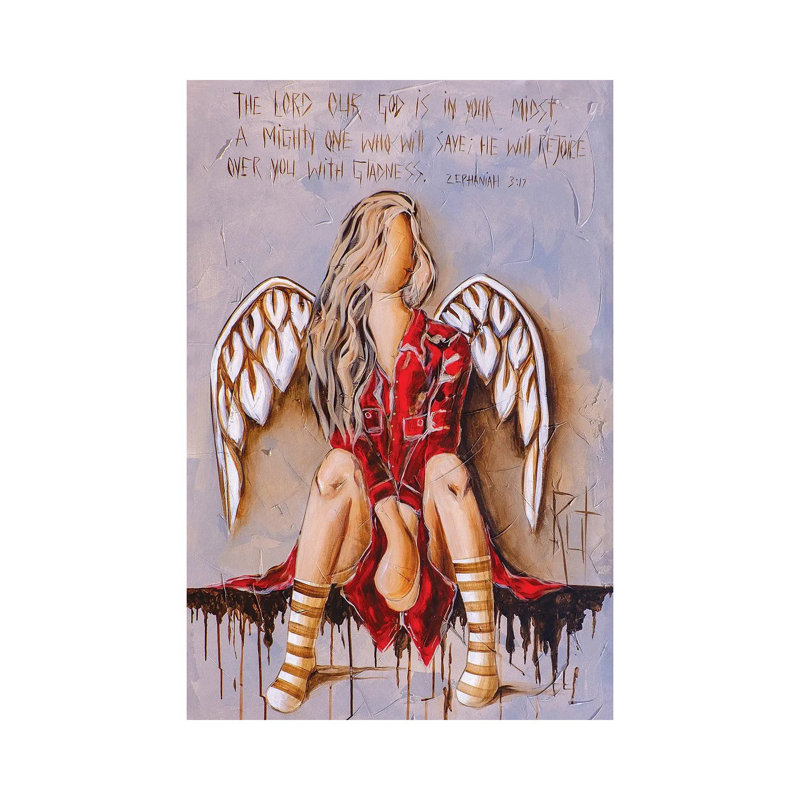 "The Lord Our God" par rut art Creations-impression d’art graphique, H 8 po x l 12 po x P 0,75 po, Toile tendue, Pas de tapis