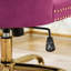Chaise de bureau A&A Furniture, fauteuil de bureau moderne capitonné en velours capitonné avec base en métal doré, chaise de bureau pivotante réglable (mauve)-130473539-130473542