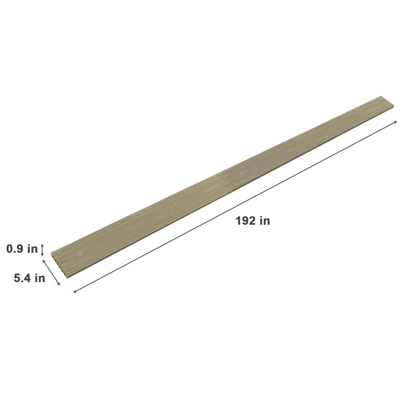 Planches de terrasse en composite 192 po x 5,4 po (5 pièces) -Inclut les accessoires d'installation, L 192 po x l 5,4 po