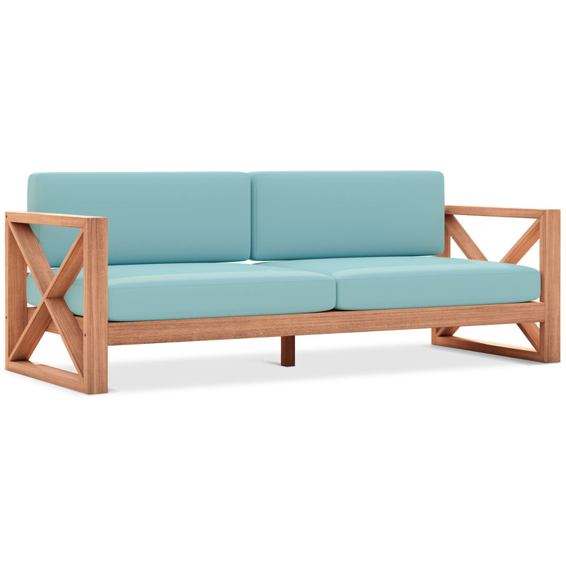 Anguilla Waterproof Fabric Outdoor Sofa, White, 3