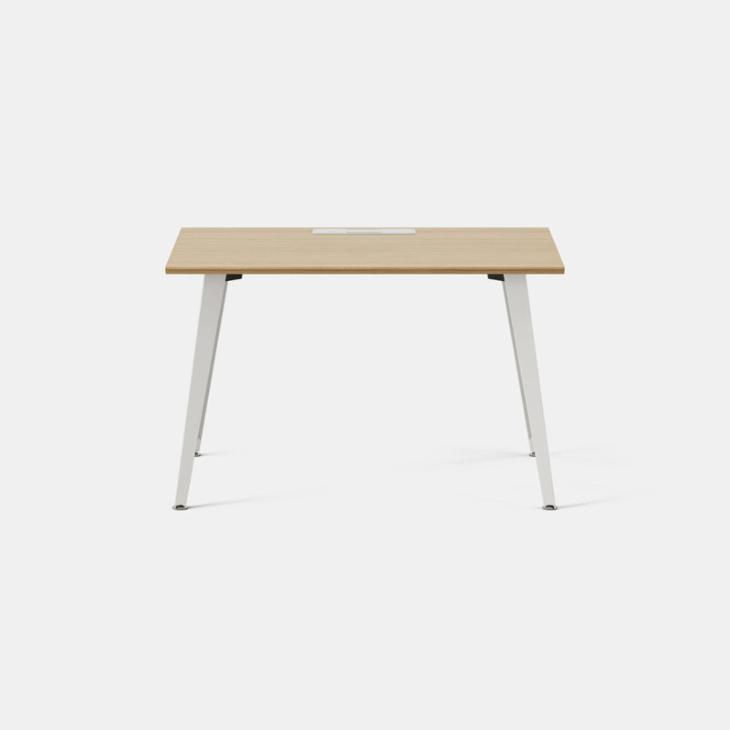 Office Desk, 30" H x 48" W x 24" D, White, Woodgrain