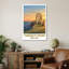 Tynemouth Priory, England - Romantic Coastal Ruins Travel Poster Of North East England. Giclee Print On Wrapped Canvas. Wall Art, Home Decor - Religious & Cultural Sites, England - Wrapped Canvas Print-692840763