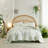 Floral Comforter Set Printed Green Plants On White Comforter Soft Lightweight Cute Bedding Set For All Seasons-112233588