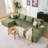 6-Piece Modular U-Shaped Sectional Sofa In Black