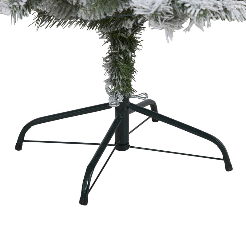 Arbre de Noël artificiel pin floqué, H 5 pi