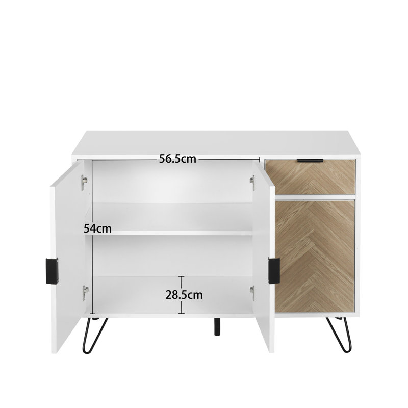 Wiltsie 90cm Sideboard, White/Wood