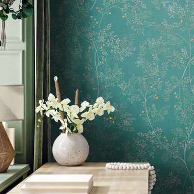 Posies Glacier Paste The Wall Wallpaper 77.2" X 120"