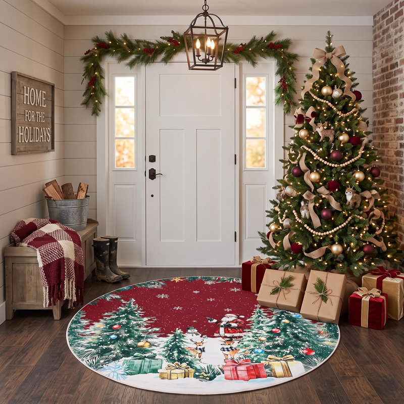 Washable Area Rug, 120*120cm