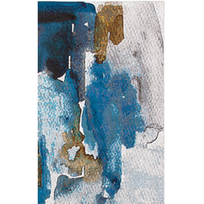 Papillon Abstract Brown/Blue/Gray Area Rug