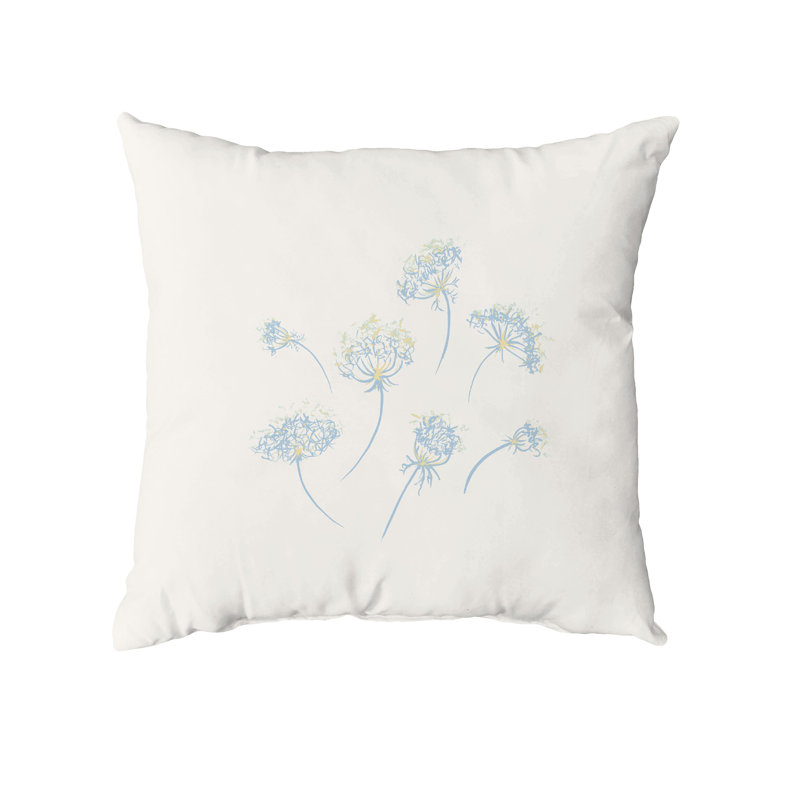  Housse de coussin carré et insert, Bleu, 18" x 18"