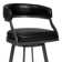 Dehn Modern Swivel Counter or Bar Height Barstool with Open Back and Footrest in Metal and Faux Leather