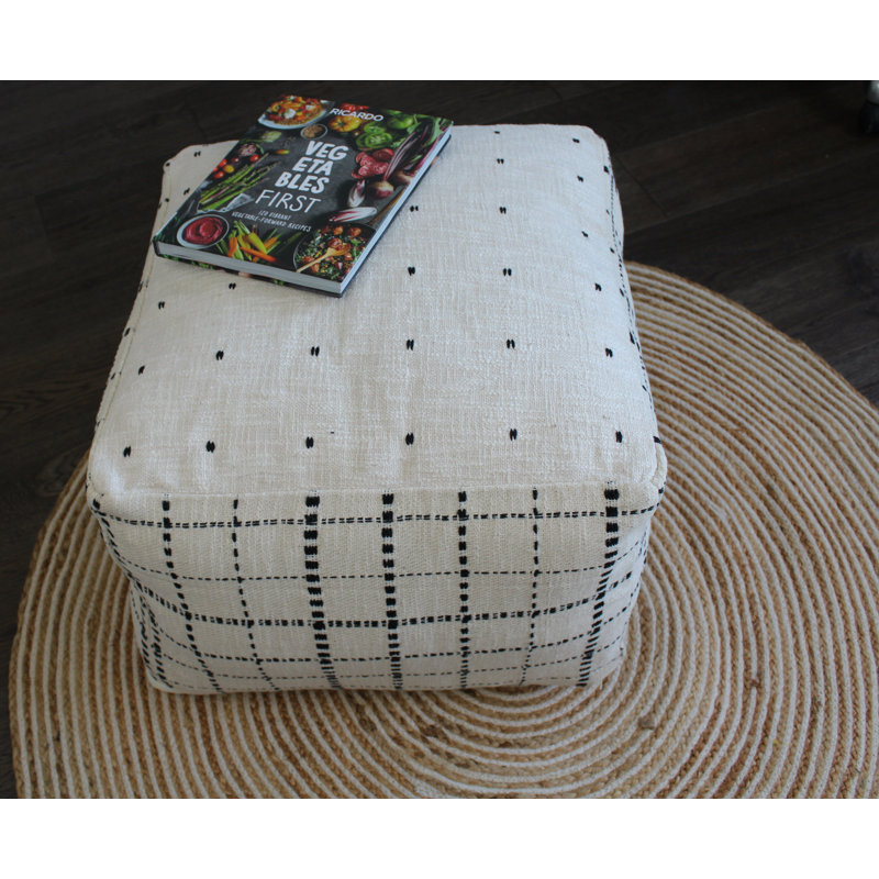 Pouf à motif géométrique
