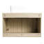 42 " Modern Design Float Bathroom Vanity With Ceramic Art Sink,  Flat Stone Slab And Small Storage Shelves,  Soft Closed Door,KD-Package-1390861624