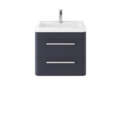 Solar 607mm Single Bathroom Vanity with Integrated Vitreous China Basin
