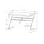 Bureau d'ordinateur moderne avec base en Z pour les bureaux compacts et les espaces de travail pour ordinateur portable.-1627273939