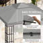 EvoNet LIGHT GREY Polyester Replacement Canopy for Gazebo