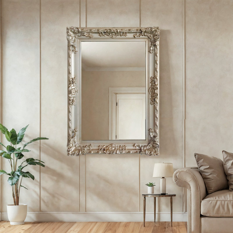 Antique decorative mirror, Champagne, 44 po x 32 po