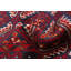 Tapis unique en laine noué à la main 3 pi 3 po x 5 pi 7 po nouvel âge Carvey en rouge / bleu / mauve