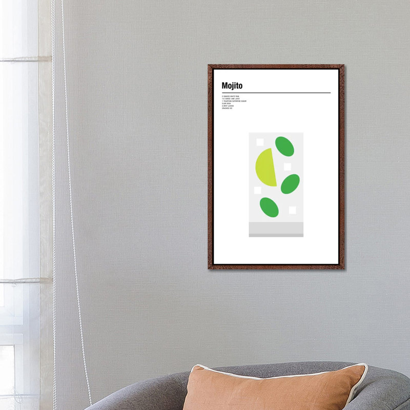 Mojito by Nick Barclay - Print on Canvas, Classic Brown Wood Framed, 66.04 cm H x 45.72 cm W