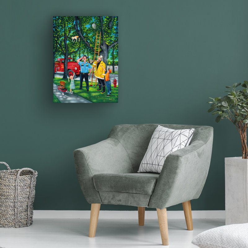 Art sur toile, "Randonnée" par Robert Andrea Savin, H 19 po x l 14 po