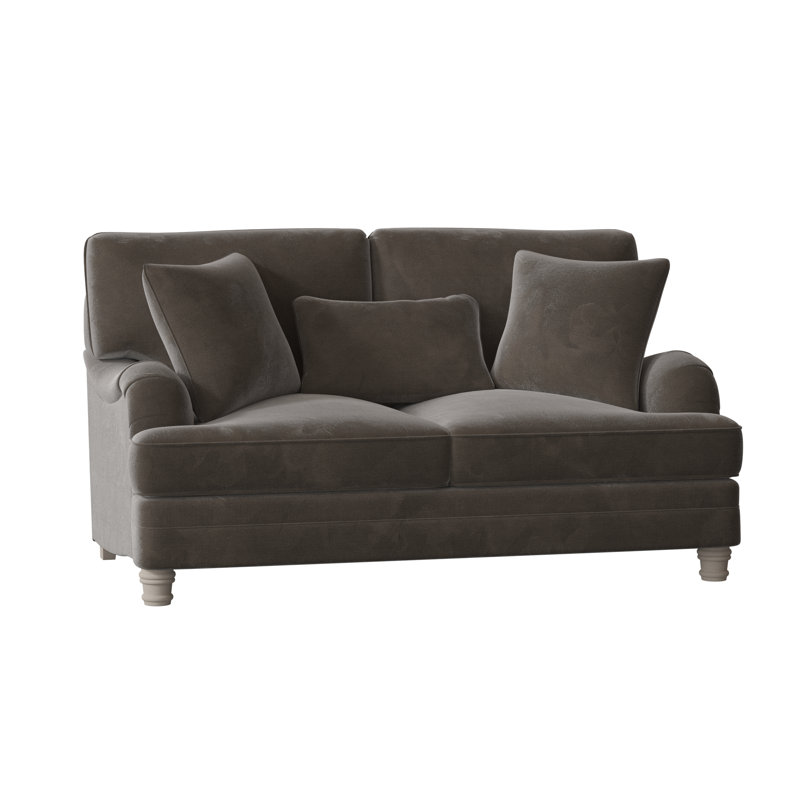 Tarleton Upholstered 69.5'' Loveseat, Dark Grey Chenille 5533-011, Blanca