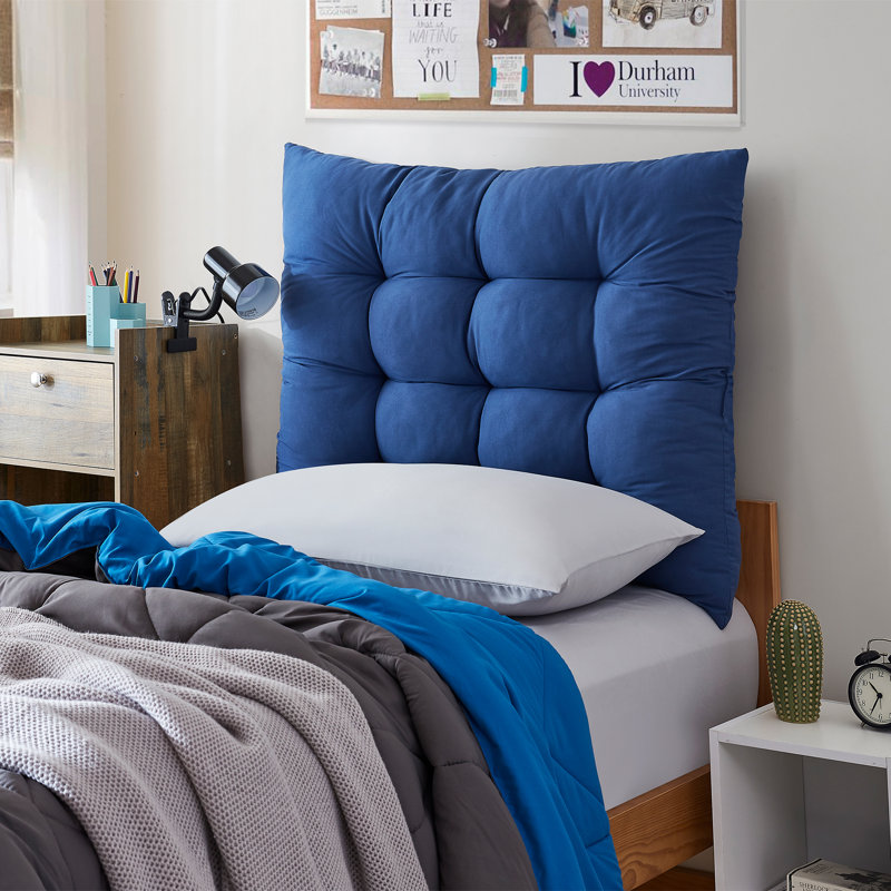 Rainha - Coussin de dossier capitonné Puffy, Bleu marine royal