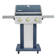 Permasteel 3-Burner Compact Propane Gas Grill with Foldable Side Tables and Grilling Tool Hooks