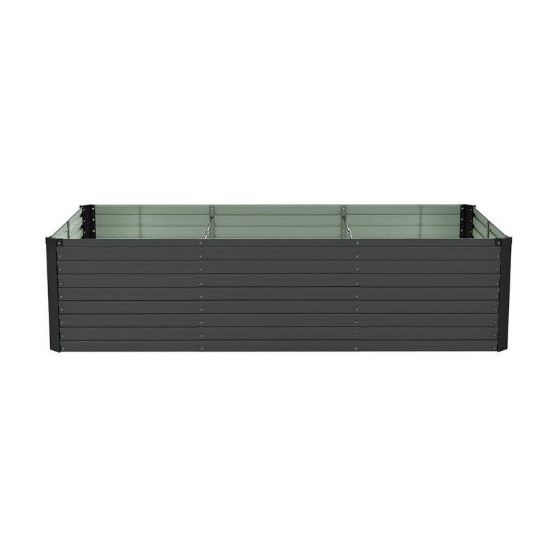 Raised Garden Bed, 60cm H x 240cm W x 120cm D, Black