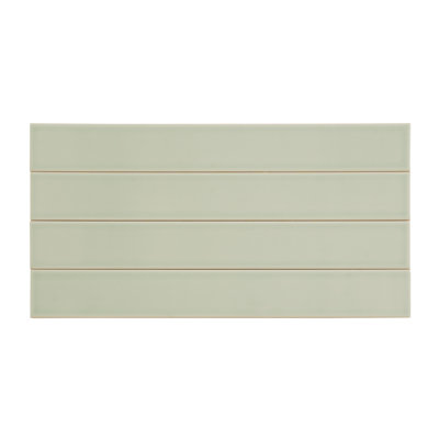 Horizonte 2 X 16 In. Glossy Soft Dove Grey Ceramic Subway Wall Tile (10.76 Sq Ft/Case) - 50 Pack