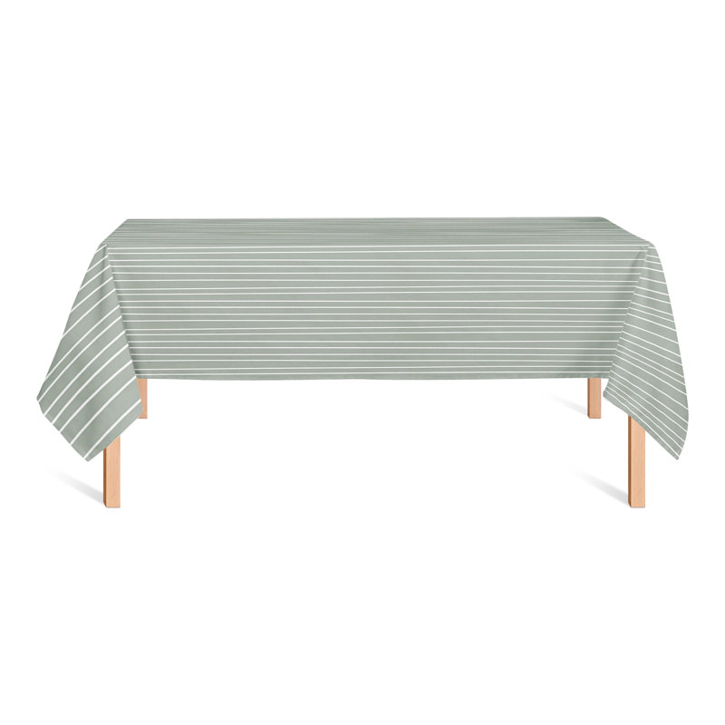 Hariette Striped Tablecloth, Green