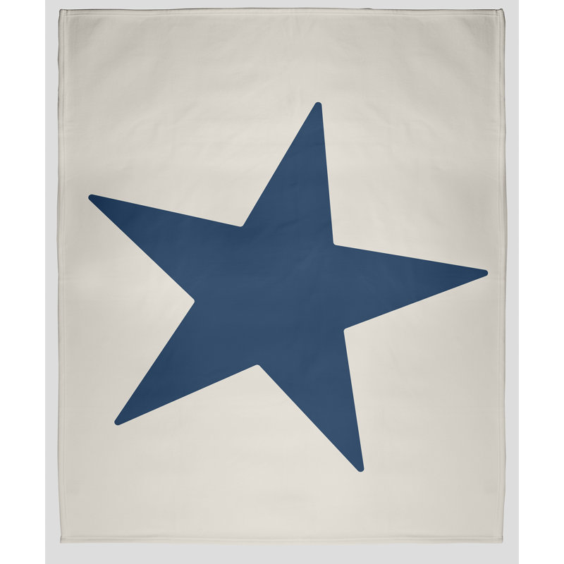 Funky Junky Fleece Throw Blanket, 30" W x 40" L, Nautical Blue