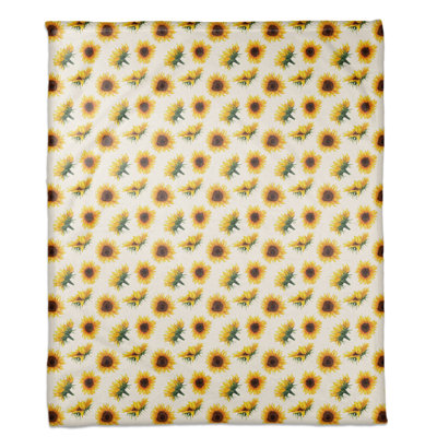  Jeté en molleton tournesol