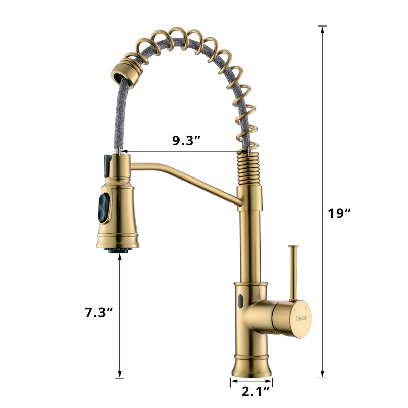 GAWEZA Pull Down Kitchen Faucet, Gold