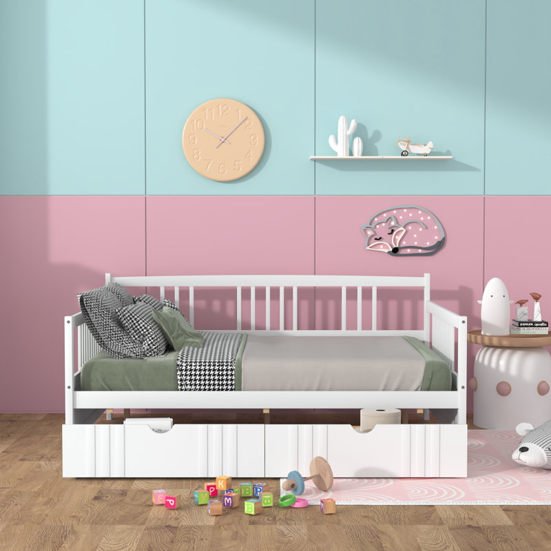 Burket Solid Wood Daybed, White