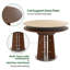 Table de salle à manger ronde en pierre frittée