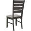 2 chaises grises d'appoint pour dîner - siège rembourré et dossier classique en mousse confortable