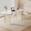 Bureau blanc rectangulaire en bois manufacturé-262367634