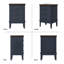 Table de chevet 3 tiroirs (ensemble de 2) Assemblage rapide en 5 minutes-211604242