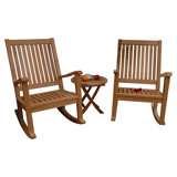 Bahama Outdoor 3 - Piece Teak Conversation Set