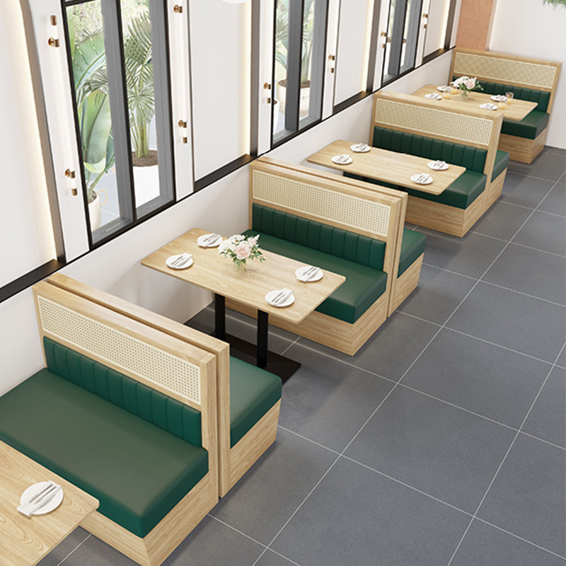 Banc rembourré en similicuir Light Luxury Fashion, Vert