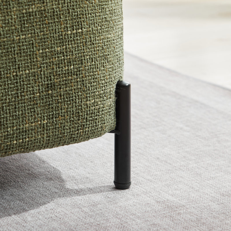 Bampton Upholstered Storage Ottoman, Green Chenille