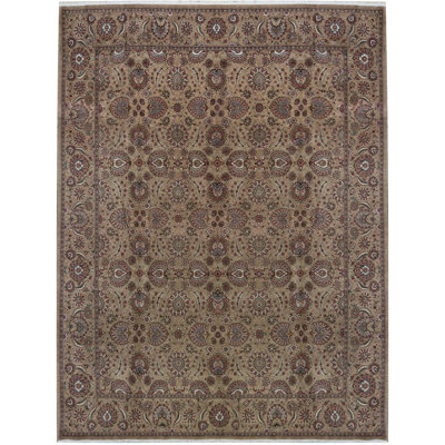 Manchuria Wool Oriental Area Rug in Beige/Brown