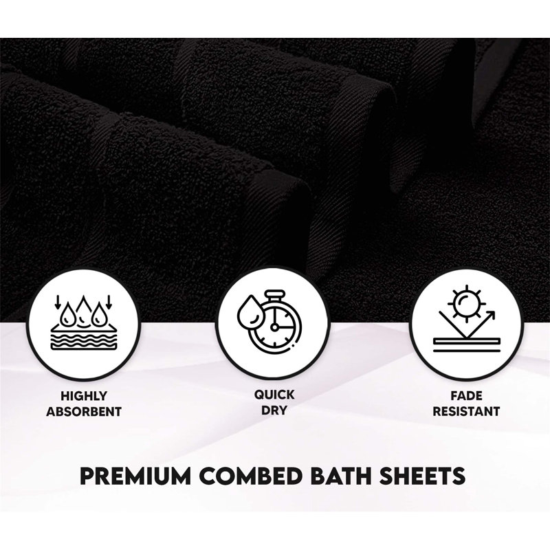 Bath Sheet, Black