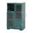 Wooden Floor Cabinet With 2 Glass Doors And 2 Storage Space,Living Room Bathroom Entryway-1245414203