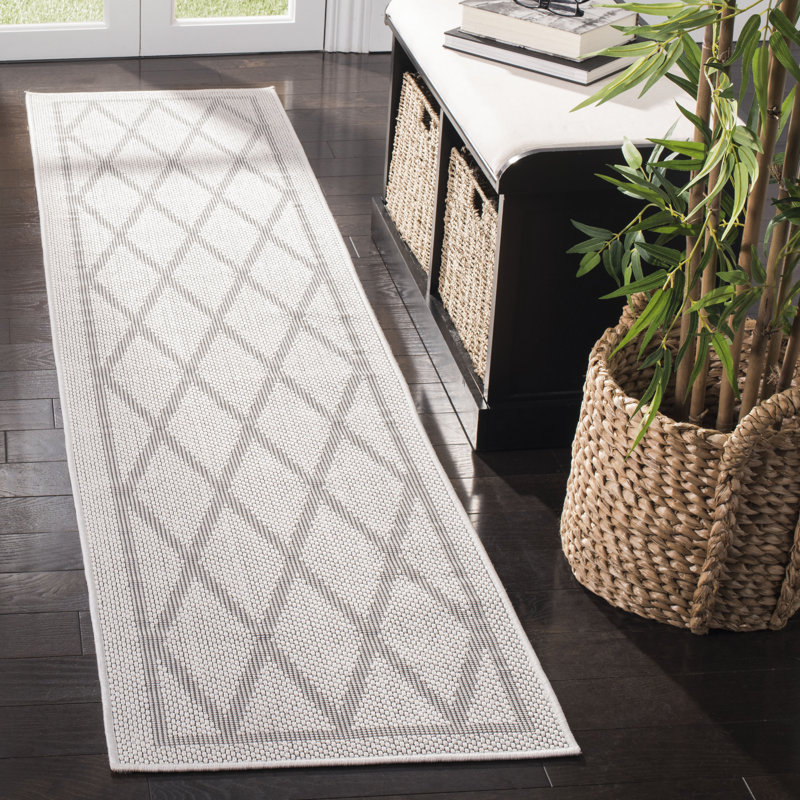Tapis d'intérieur / extérieur à motif géométrique lavable à la machine Abadou, Tapis de couloir 2 pi x 6 pi