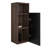 CC1014S110.309 Black & Walnut Bathroom Floating Side Cabinet