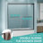 56"-60" W X 58" H Double Sliding Bathtub Shower Door, Semi-Frameless Bypass Tub Door, 1/4" (6Mm) Tempered Glass With Explosion-Proof Film, Adjustable Aluminum Alloy Frame-115606741
