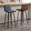65 CM Swivel Bar Stools With Back Faux Leather Upholstered-124571191-119423181